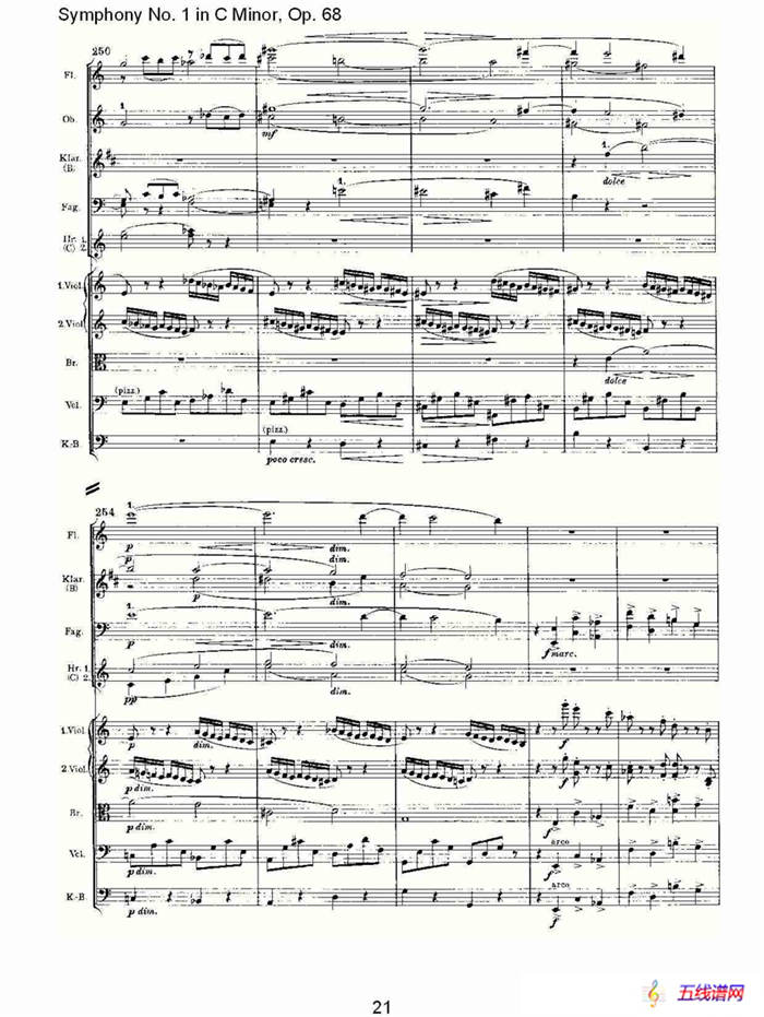 C小调第一交响曲, Op.68 第四乐章（一）