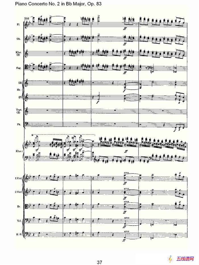 Bb大调钢琴第二协奏曲, Op.83第一乐章（二）
