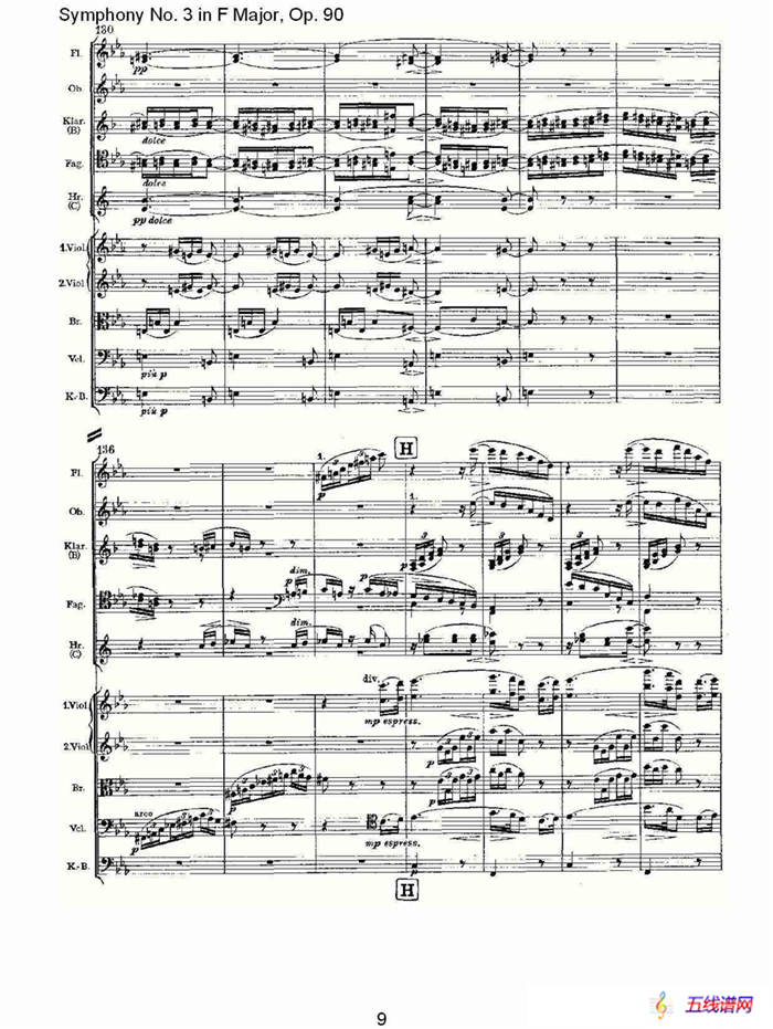 F大调第三交响曲, Op.90第三乐章