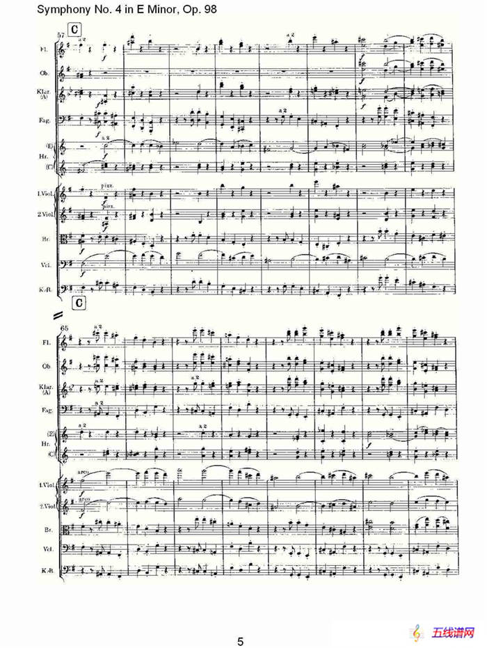 E小调第四交响曲, Op.98 第一乐章