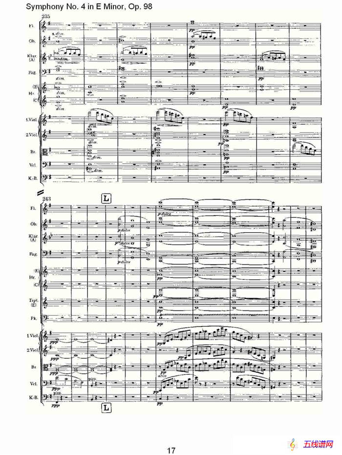 E小调第四交响曲, Op.98 第一乐章