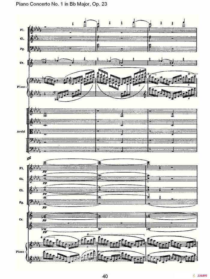 Bb大调第一钢琴协奏曲,Op.23第一乐章第一部（二）