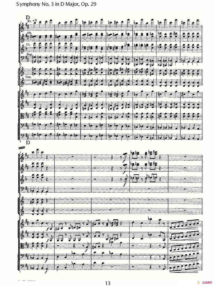 D大调第三交响曲,  Op.29 第一乐章（一）