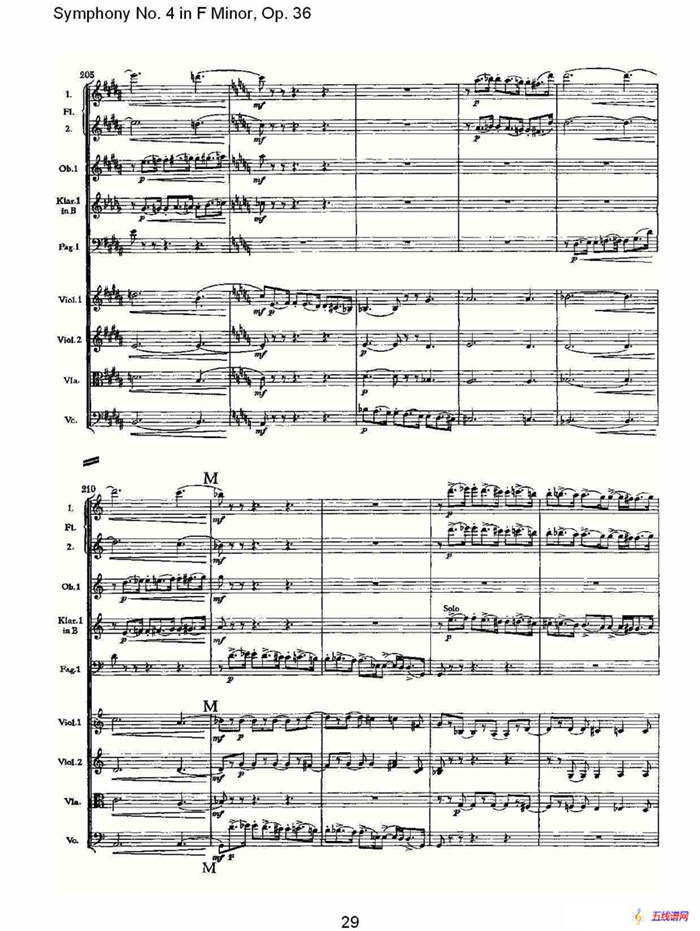 F小调第四交响曲,  Op. 36 第一乐章（一）