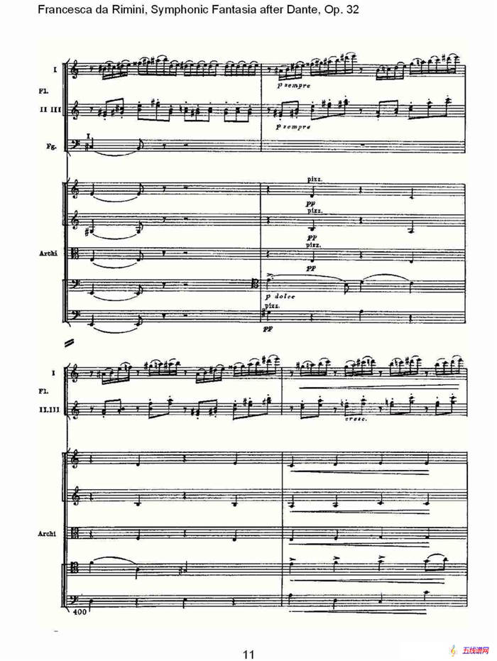 Francesca da Rimini, 但丁幻想曲Op.32 第二部（一）