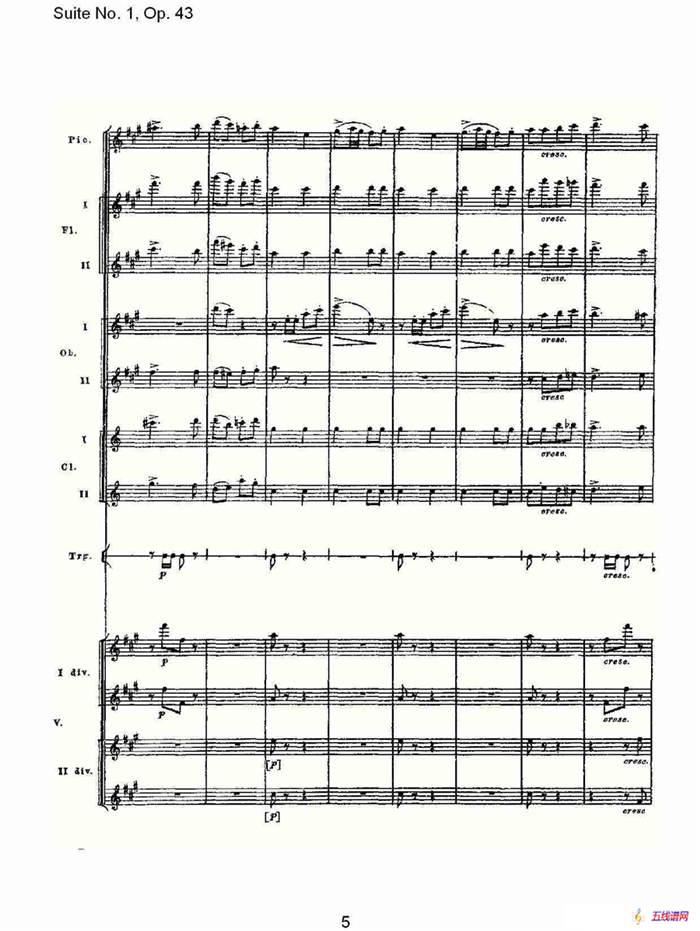 Suite No.1, Op.43   第一套曲,Op.43第四乐章