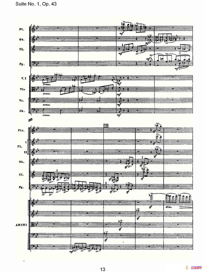 Suite No.1, Op.43   第一套曲,Op.43第五乐章（一）