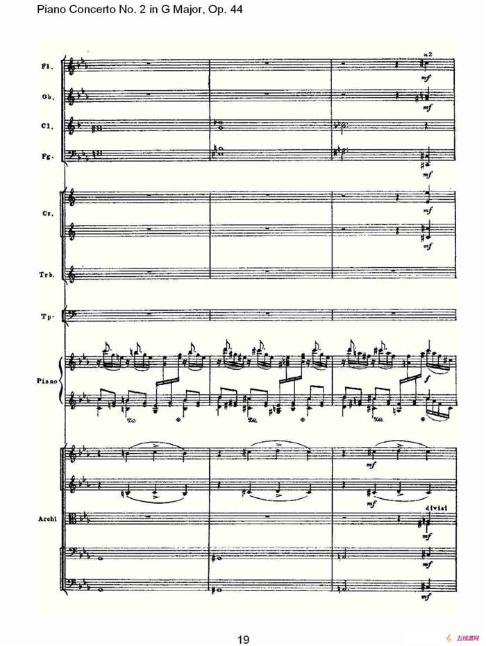 G大调第二钢琴协奏曲, Op.44第一乐章（一）