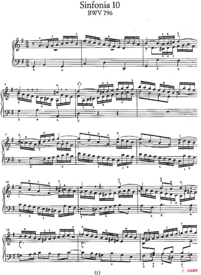 Sinfonia 10 BWV-796