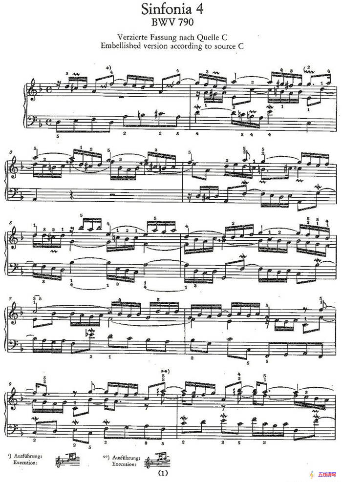 Sinfonia 4 BWV-790