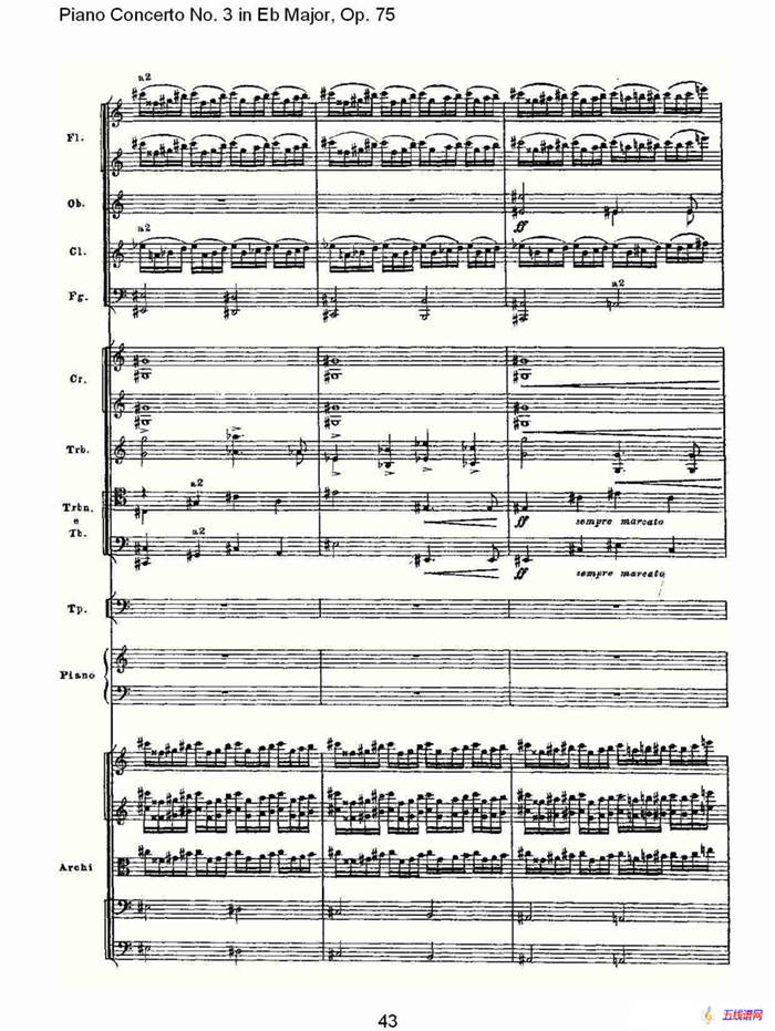 Piano Concerto No.3 in Eb Major, Op.75（Eb大调第三钢琴协奏）