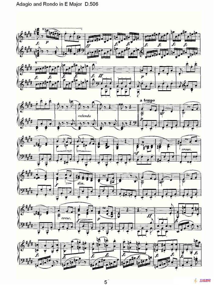 Adagio and Rondo in E Major D.506（E大调柔板回旋曲 D.506）