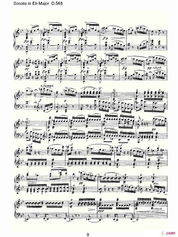 Sonata in Eb Major D.568（Eb大调奏鸣曲 D.568）