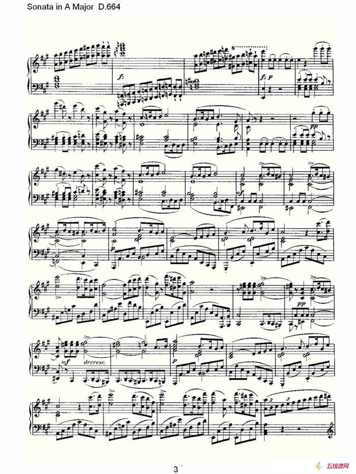 Sonata in A Major D.664（A大调奏鸣曲D.664）