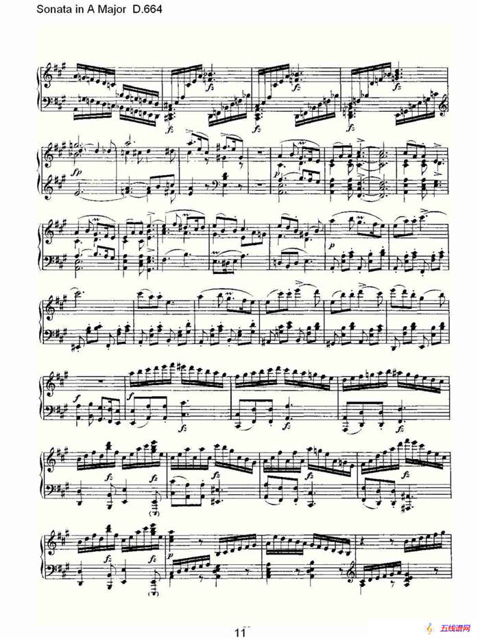 Sonata in A Major D.664（A大调奏鸣曲D.664）