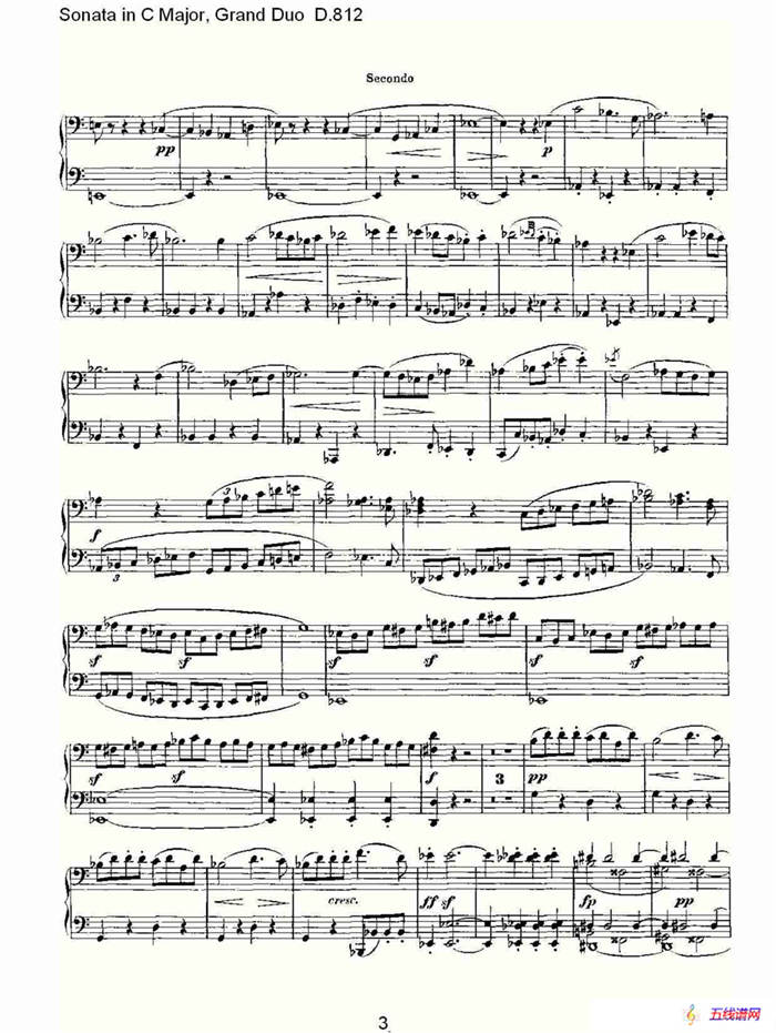 Sonata in C Major, Grand Duo D.812（Ｃ大调奏鸣曲，盛大的二重奏 ）