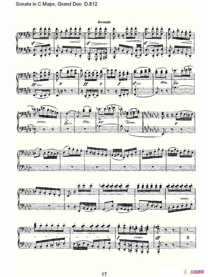 Sonata in C Major, Grand Duo D.812（Ｃ大调奏鸣曲，盛大的二重奏 ）