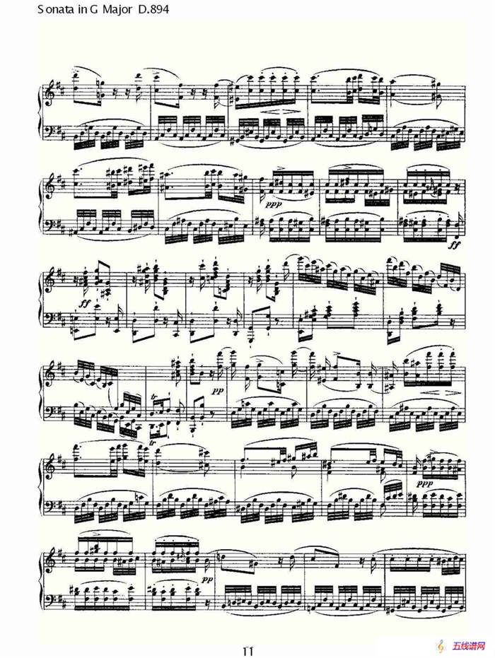 Sonata in G Major D.894（G大调奏鸣曲 D.894）