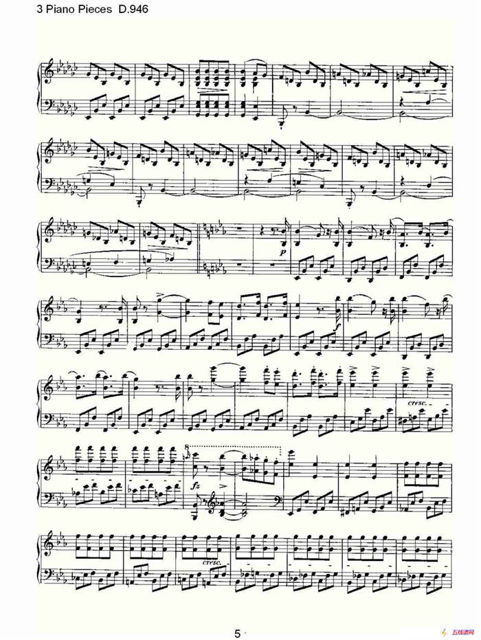 3 Piano Pieces D.946（钢琴三联奏D.946）