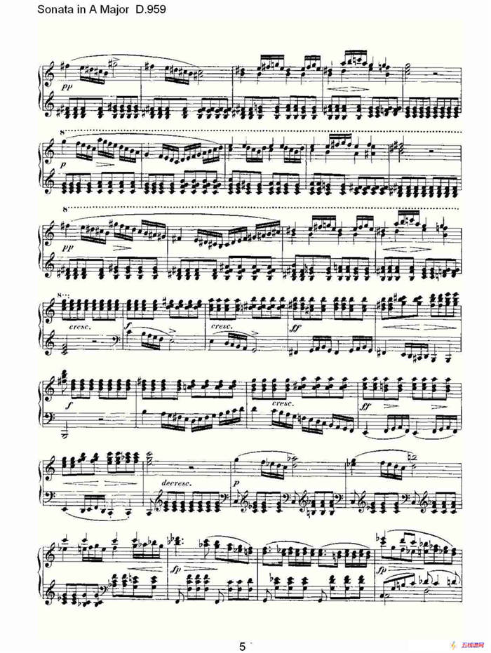 Sonata in A Major D.959（A大调奏鸣曲 D.959）