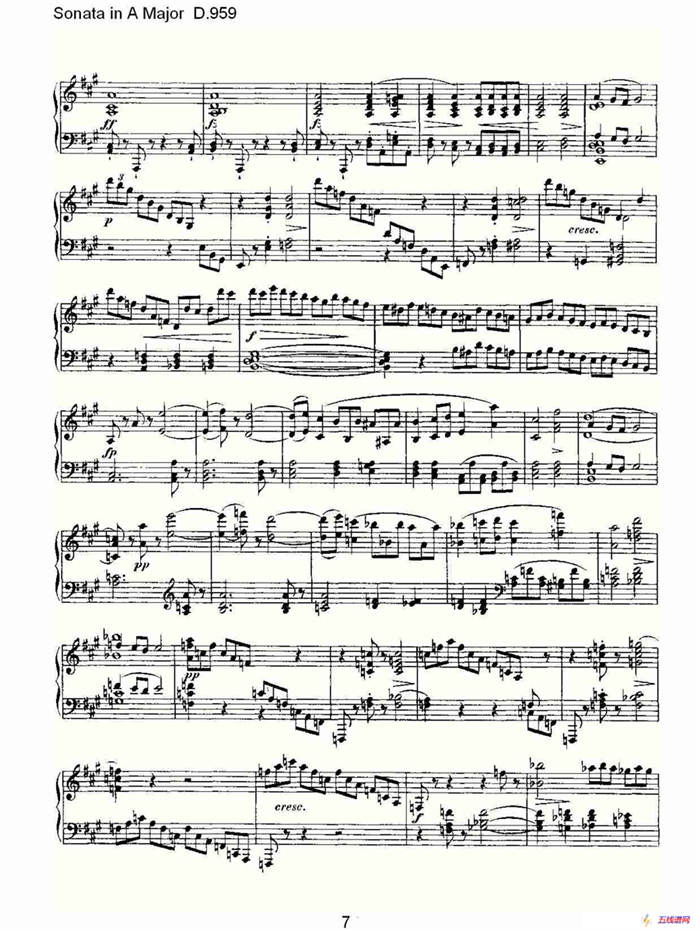 Sonata in A Major D.959（A大调奏鸣曲 D.959）