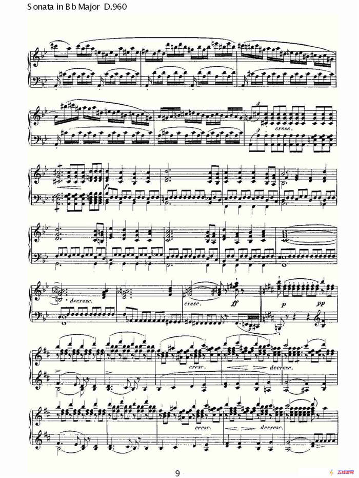 Sonata in Bb Major D.960（Bb大调奏鸣曲 D.960）