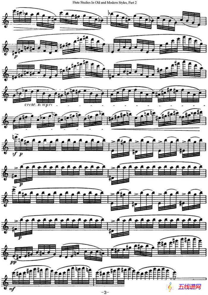 斯勒新老风格长笛练习重奏曲（第二部分）（NO.20）