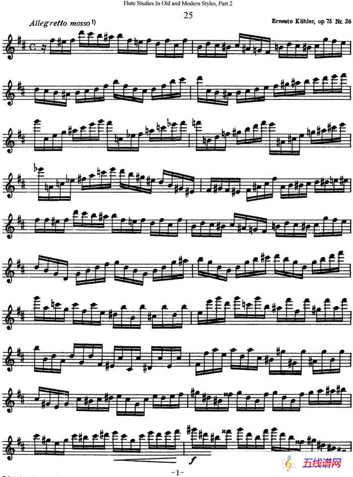斯勒新老风格长笛练习重奏曲（第二部分）（NO.25）