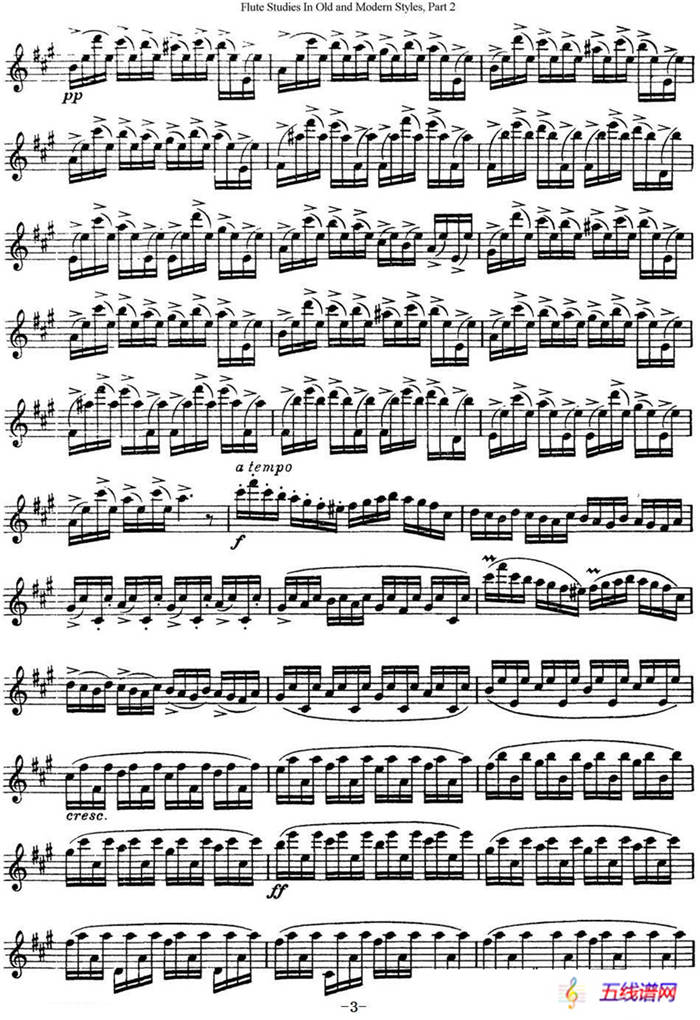 斯勒新老风格长笛练习重奏曲（第二部分）（NO.30-NO.31）