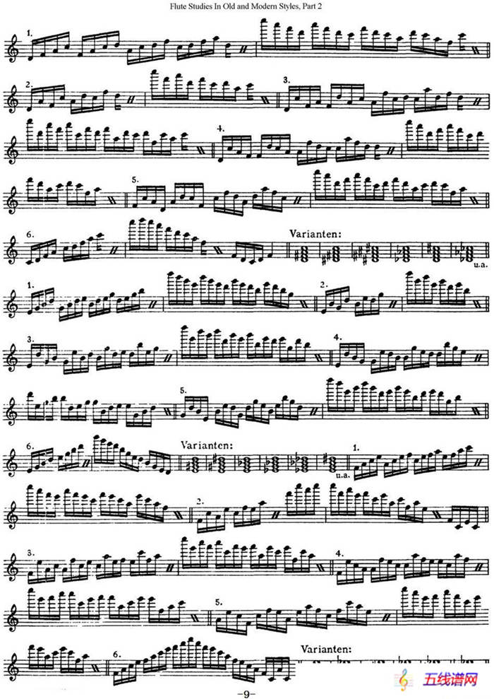斯勒新老风格长笛练习重奏曲（第二部分）（NO.37）