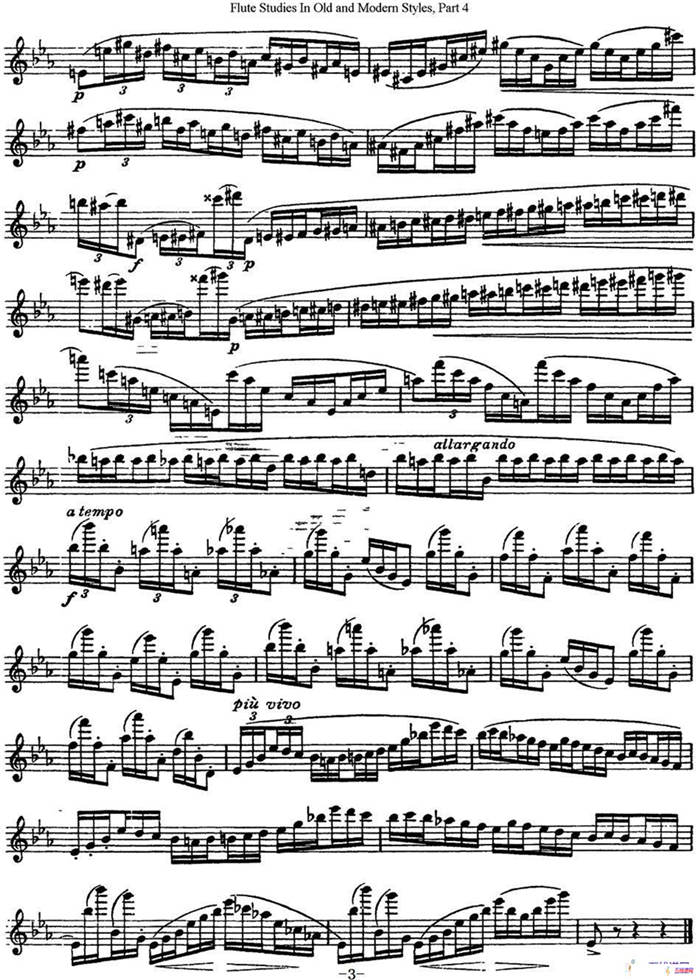 斯勒新老风格长笛练习重奏曲（第四部分）（NO.19）
