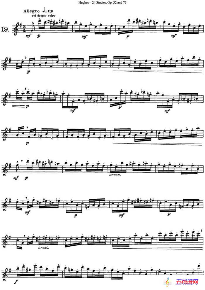胡埃斯24首长笛练习曲Op.32（NO.19）