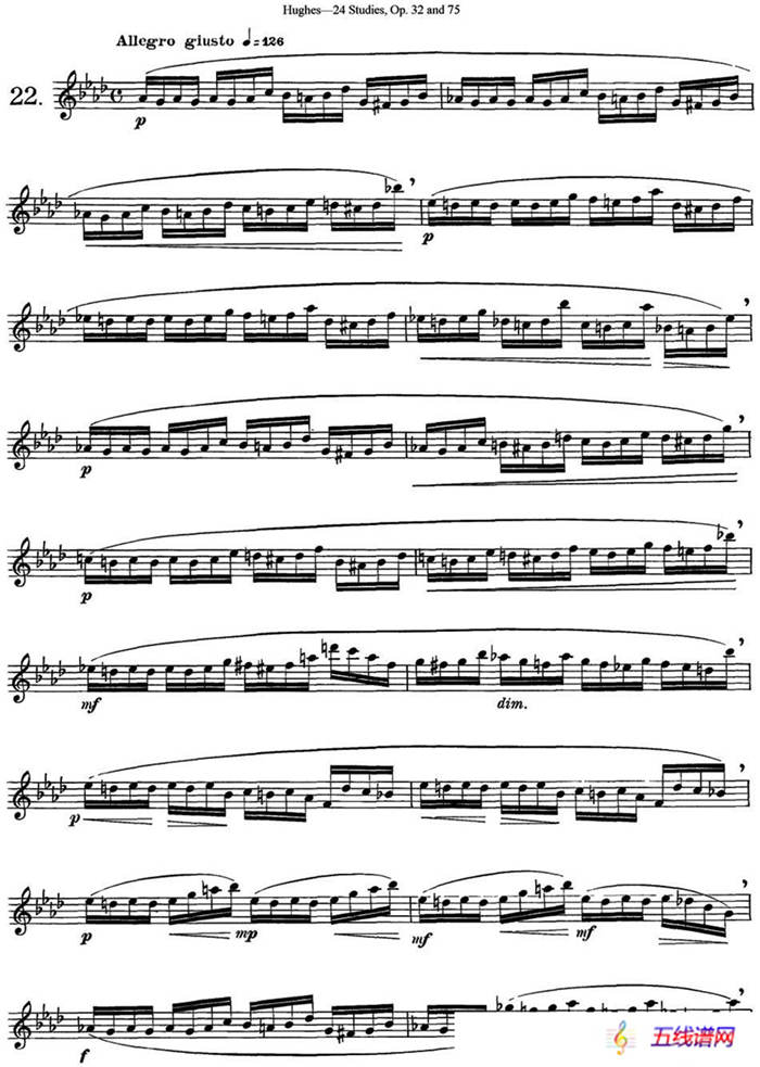 胡埃斯24首长笛练习曲Op.32（NO.22）