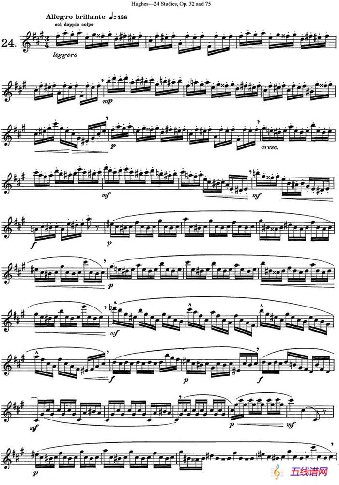 胡埃斯24首长笛练习曲Op.32（NO.24）