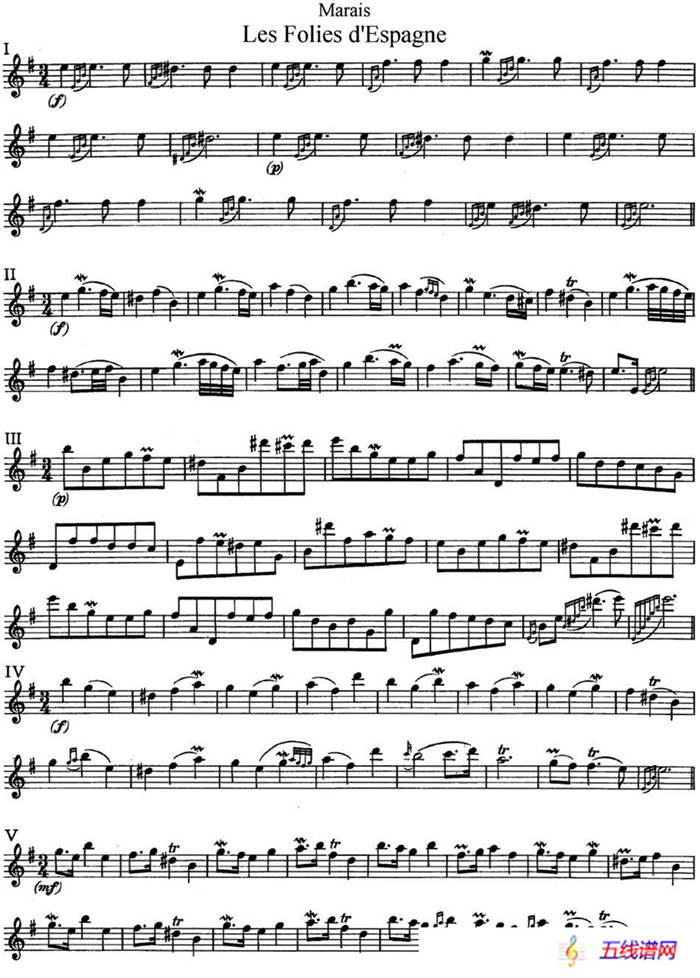 马瑞斯25首长笛小练习曲（NO.1-NO.5）