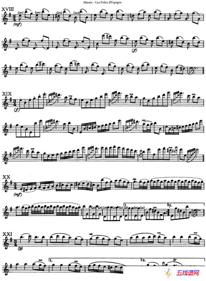 马瑞斯25首长笛小练习曲（NO.18-NO.21）