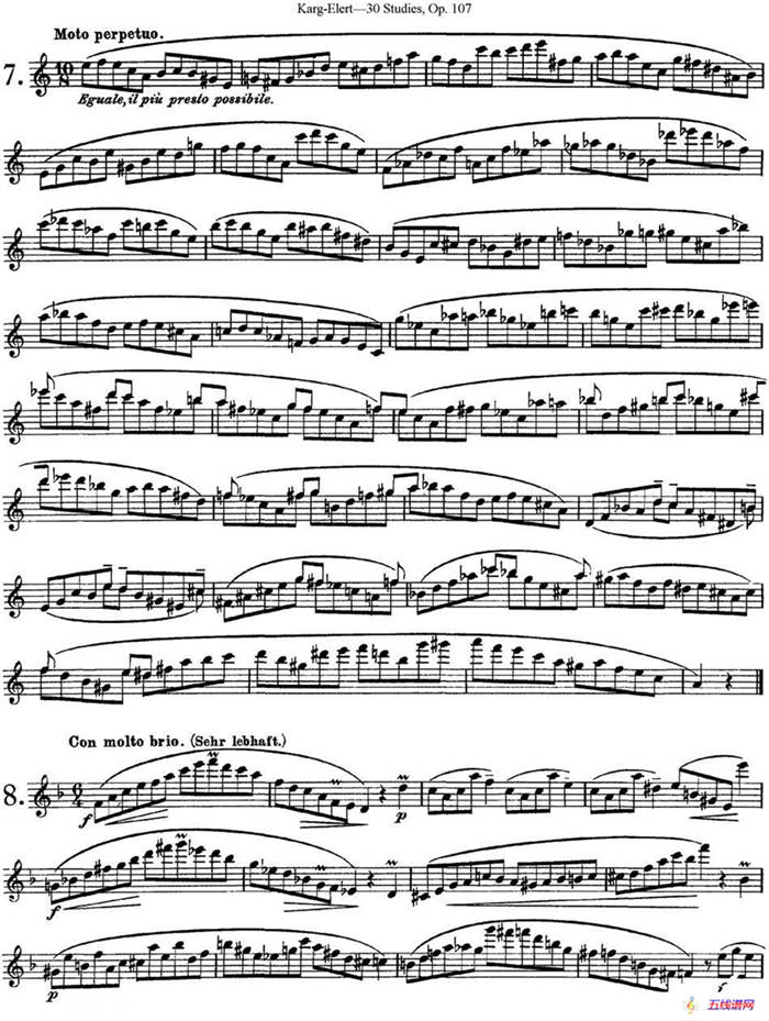 卡-伊勒特30首长笛练习曲Op.107（NO.4-NO.9）