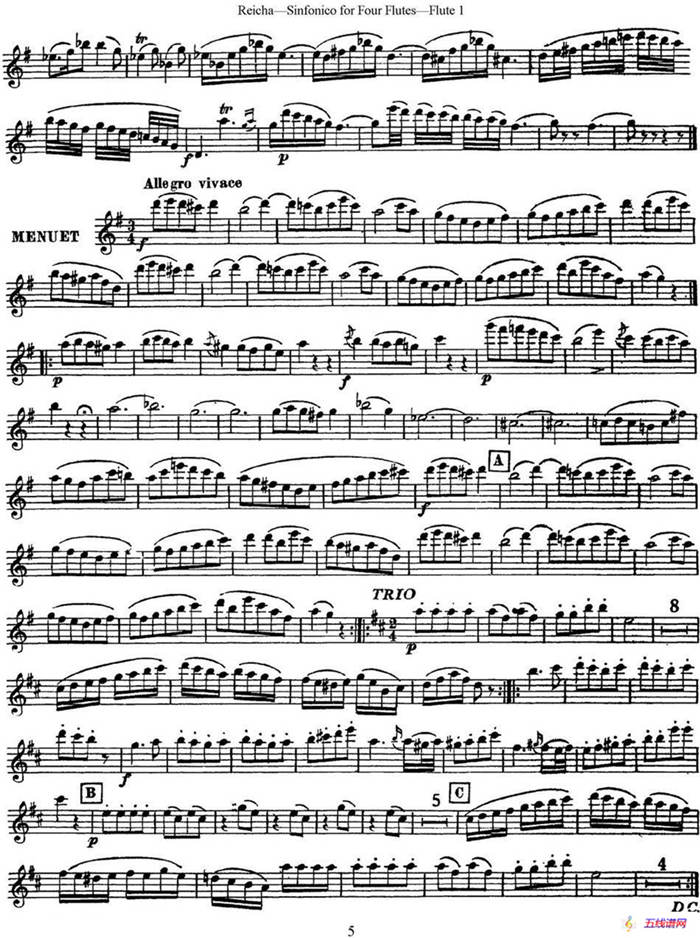 瑞查长笛四重奏（Flute 1）
