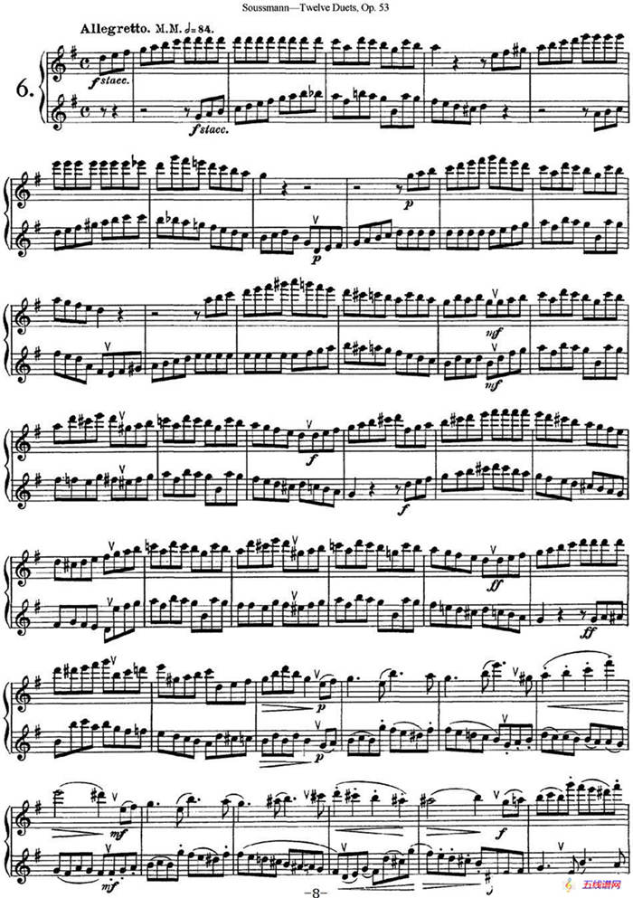 苏斯曼12首长笛重奏曲Op.53（NO.6-NO.7）