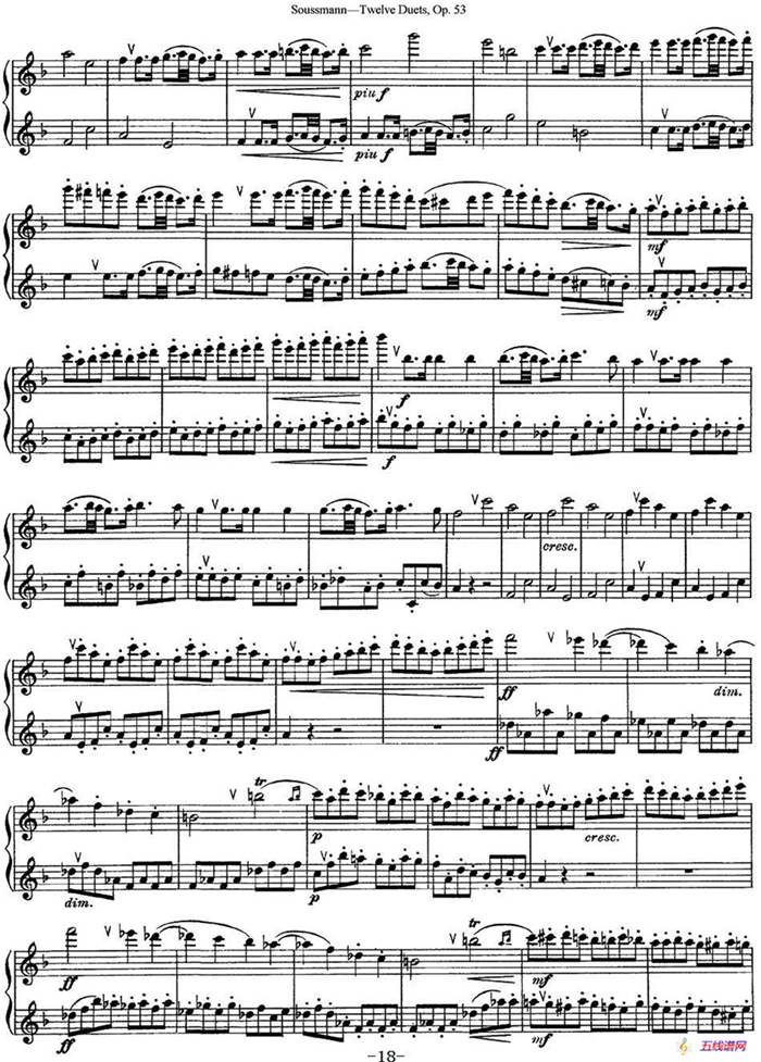 苏斯曼12首长笛重奏曲Op.53（NO.10-NO.11）