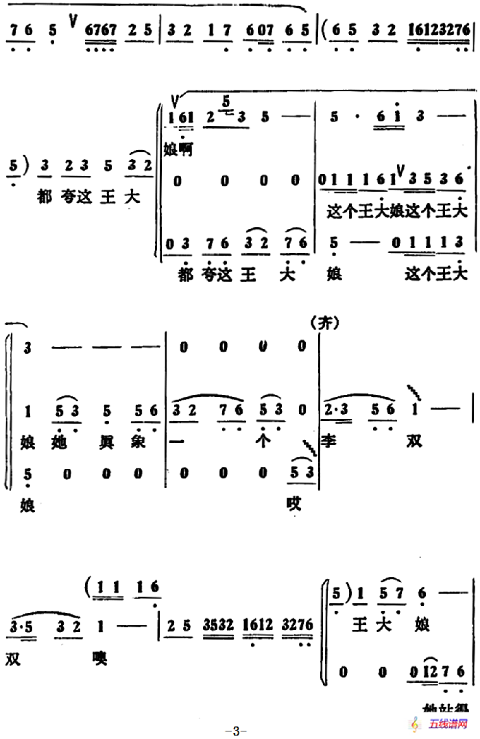 俺隊有個王大娘 （女聲小合唱）