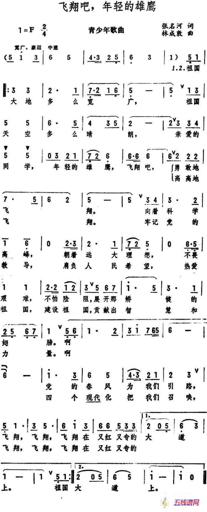 飞翔吧，年轻的雄鹰（青少年歌曲 ）