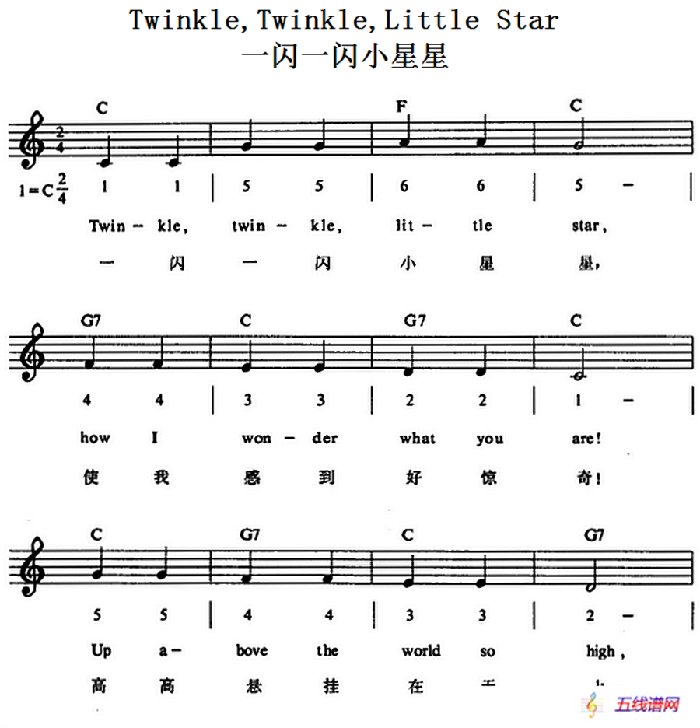 TwinkleTwinkleLittle Star（一闪一闪小星星）