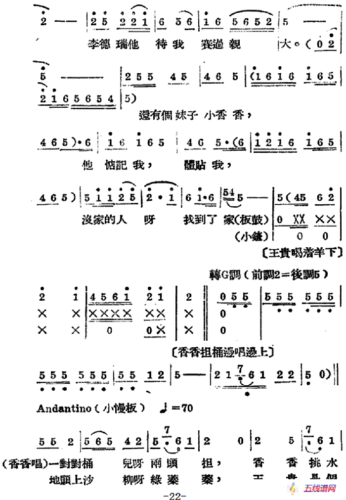 歌剧《王贵与李香香》全剧之第一幕 第一场