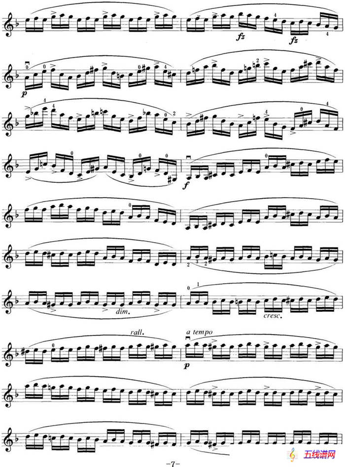小提琴考级第五级：练习曲（6首）