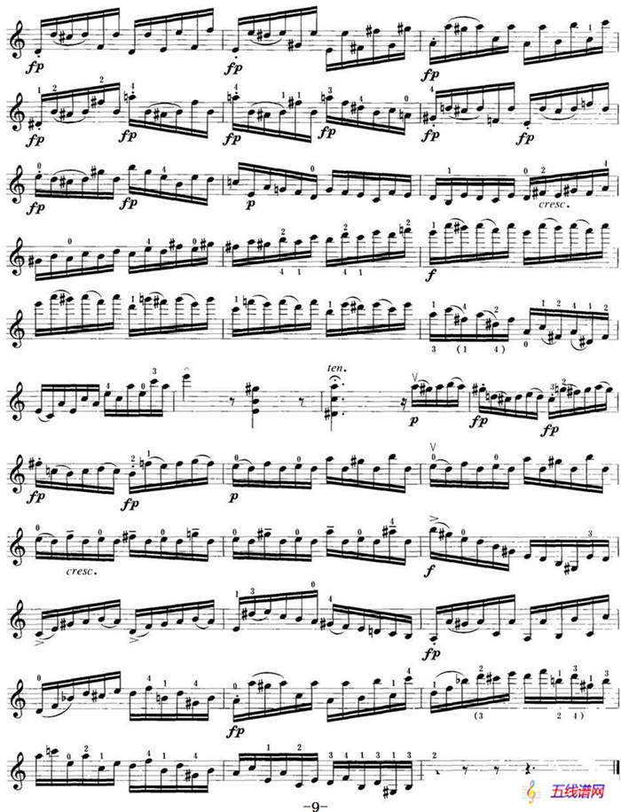 小提琴考级第八级：练习曲（6首）