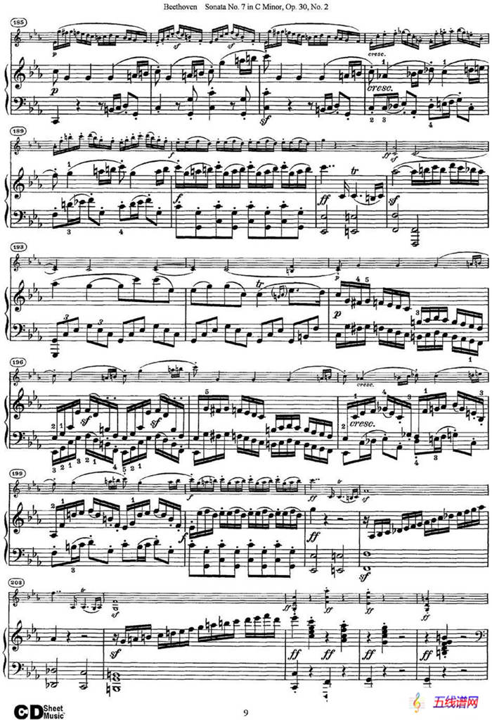 Violin Sonata No.7 in C Minor Op.30 No.2（小提琴+钢琴伴奏）