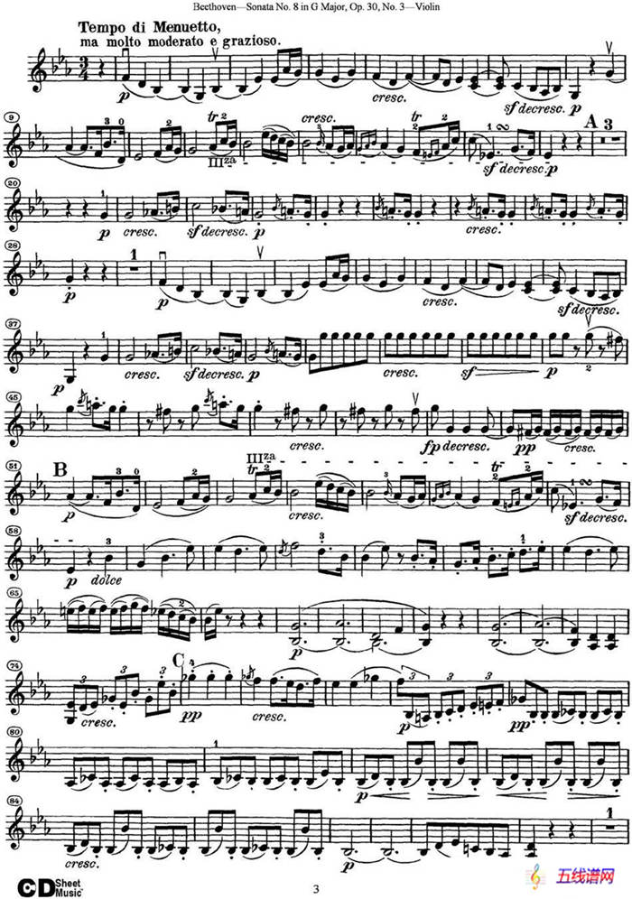 Violin Sonata No.8 in G Major Op.30 No.3
