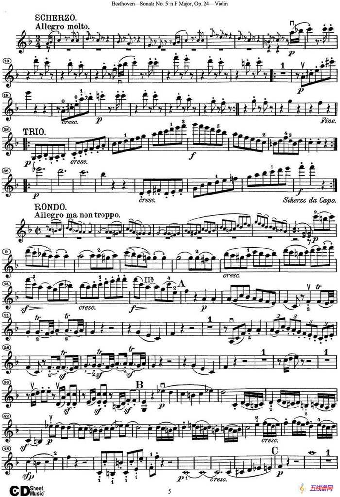 Violin Sonata No.5 in F Major Op.24