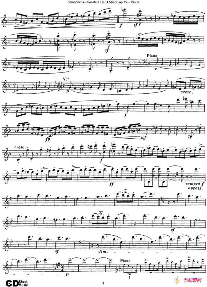 Violin Sonata No.1 in D Minor Op.75